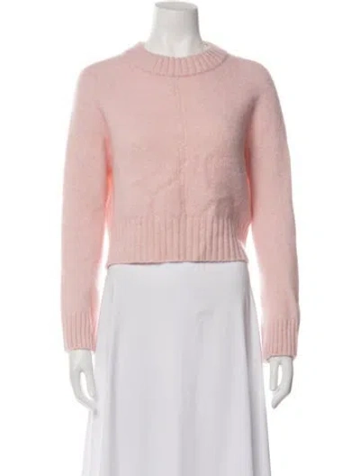 Pre-owned Sézane Baby Alpaca Crew Neck Sweater In Pink