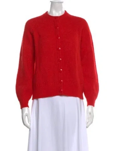 Pre-owned Sézane Baby Alpaca Crew Neck Sweater In Red