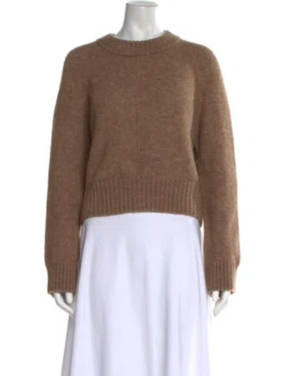 Pre-owned Sézane Baby Alpaca Crew Neck Sweater W/ Tags In Brown