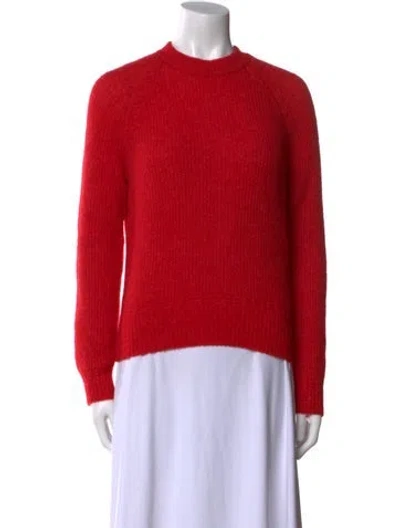Pre-owned Sézane Baby Alpaca Crew Neck Sweater W/ Tags In Red