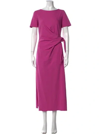 Pre-owned Sézane Bateau Neckline Long Dress W/ Tags In Pink