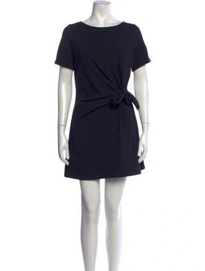 Pre-owned Sézane Bateau Neckline Mini Dress In Blue