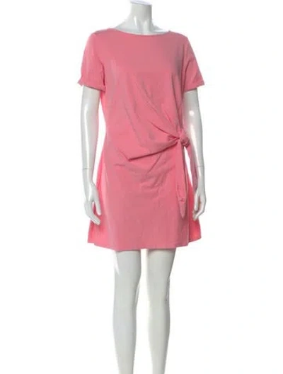 Pre-owned Sézane Bateau Neckline Mini Dress In Pink