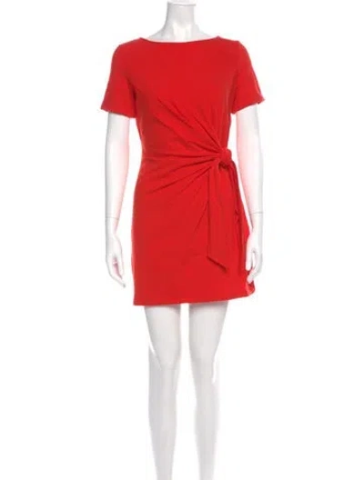 Pre-owned Sézane Bateau Neckline Mini Dress W/ Tags In Red