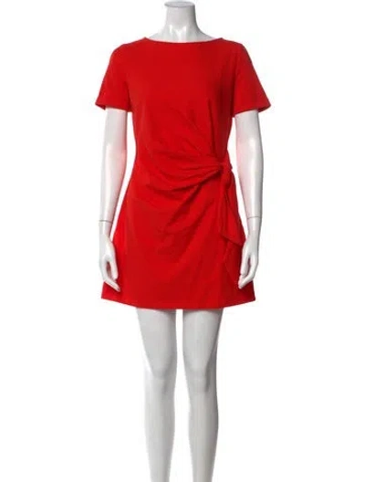 Pre-owned Sézane Bateau Neckline Mini Dress W/ Tags In Red