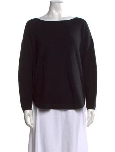 Pre-owned Sézane Bateau Neckline Sweater In Black