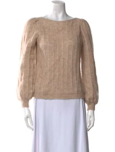 Pre-owned Sézane Bateau Neckline Sweater In Brown