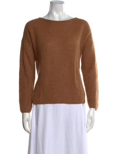 Pre-owned Sézane Bateau Neckline Sweater In Brown
