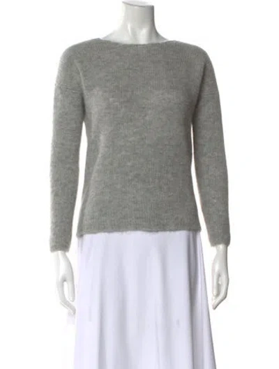 Pre-owned Sézane Bateau Neckline Sweater In Gray