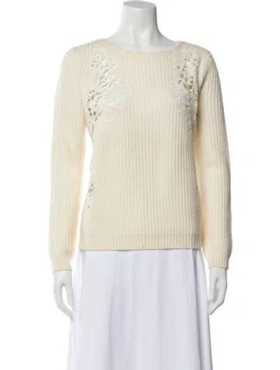 Pre-owned Sézane Bateau Neckline Sweater In Neutral
