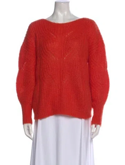 Pre-owned Sézane Bateau Neckline Sweater In Orange