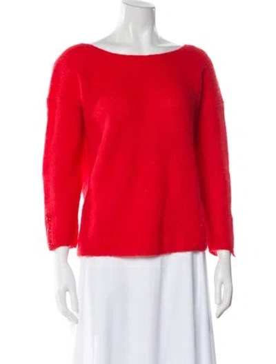 Pre-owned Sézane Bateau Neckline Sweater In Red