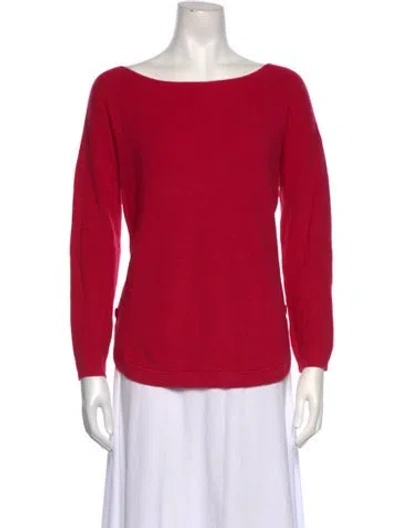 Pre-owned Sézane Bateau Neckline Sweater In Red