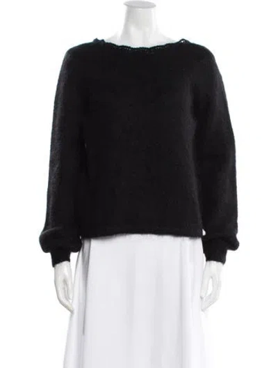 Pre-owned Sézane Bateau Neckline Sweater W/ Tags In Black