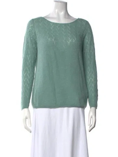 Pre-owned Sézane Bateau Neckline Sweater W/ Tags In Green