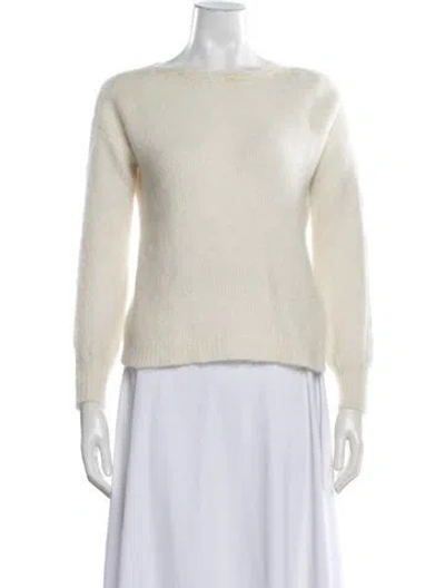 Pre-owned Sézane Bateau Neckline Sweater In White