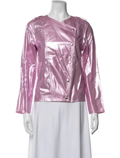 Pre-owned Sézane Biker Jacket W/ Tags In Purple