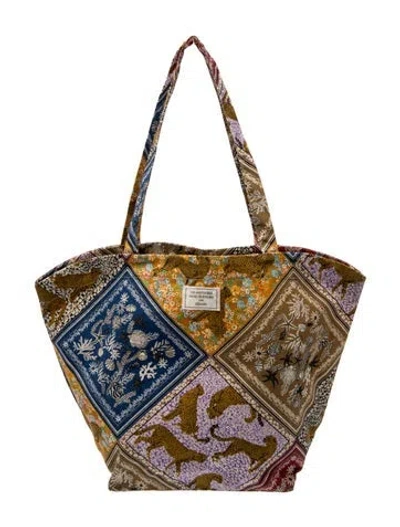 Pre-owned Sézane Canvas Bucket Bag In Brown