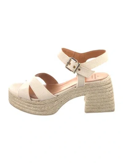Pre-owned Sézane Canvas Espadrilles In Gold