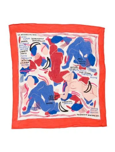 Pre-owned Sézane Canvas Printed Bandana In Red