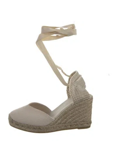 Pre-owned Sézane Canvas Pumps In Neutral