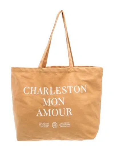 Pre-owned Sézane Canvas Shoulder Bag In Neutral