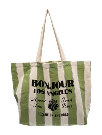 Pre-owned Sézane Canvas Shoulder Bag In Neutral