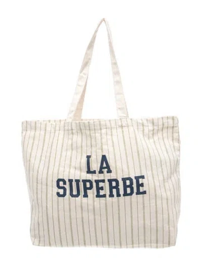 Pre-owned Sézane Canvas Shoulder Bag In Neutral