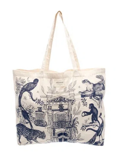 Pre-owned Sézane Canvas Shoulder Bag In Neutral