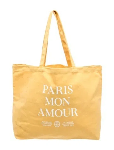 Pre-owned Sézane Canvas Shoulder Bag In Yellow