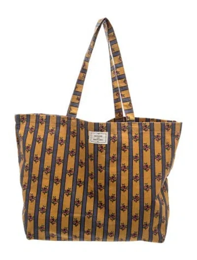 Pre-owned Sézane Canvas Shoulder Bag In Yellow