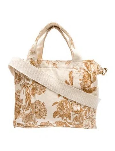 Pre-owned Sézane Canvas Top Handle Bag In Neutrals