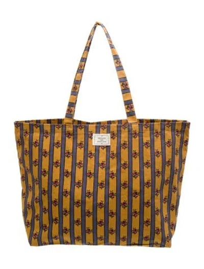 Pre-owned Sézane Canvas Tote In Blue