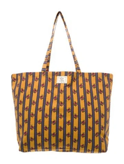 Pre-owned Sézane Canvas Tote In Blue