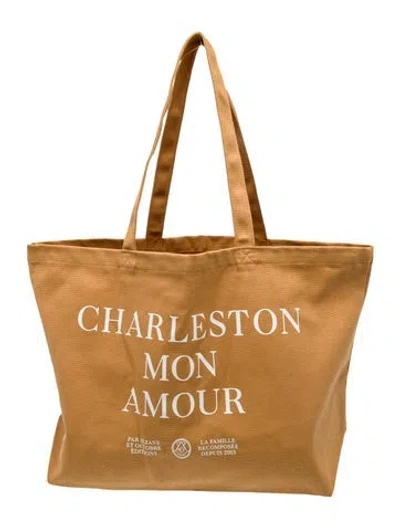 Pre-owned Sézane Canvas Tote In Brown