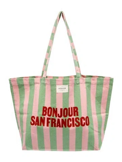 Pre-owned Sézane Canvas Tote In Multi