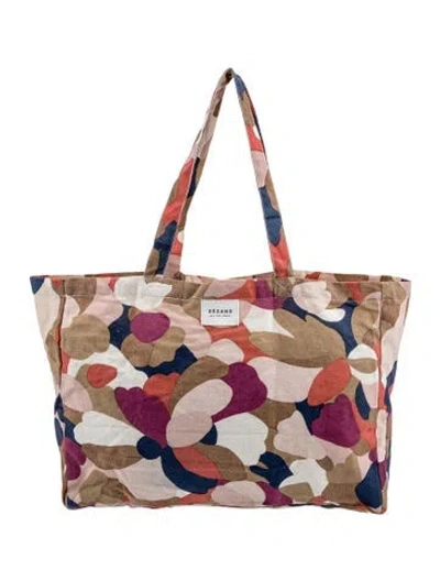 Pre-owned Sézane Canvas Tote In Neutral