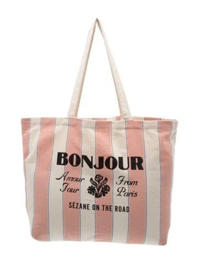 Pre-owned Sézane Canvas Tote In Neutral