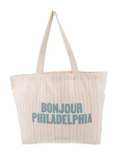 Pre-owned Sézane Canvas Tote In Neutral