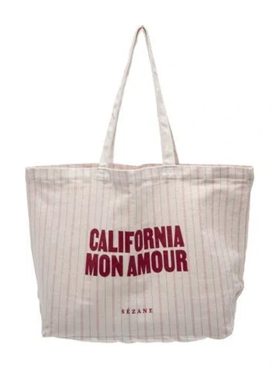 Pre-owned Sézane Canvas Tote In Neutral