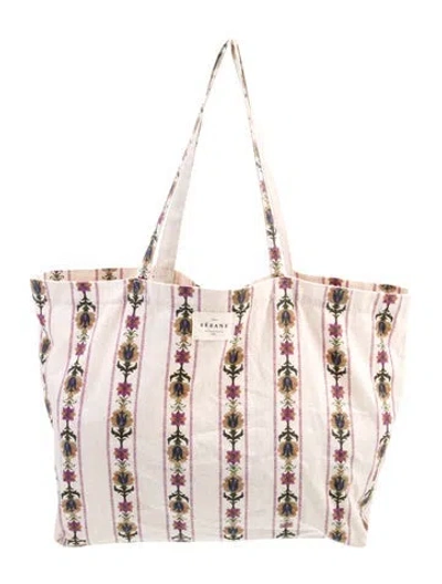 Pre-owned Sézane Canvas Tote In Neutral