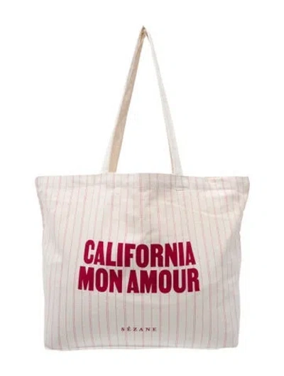 Pre-owned Sézane Canvas Tote In Neutral