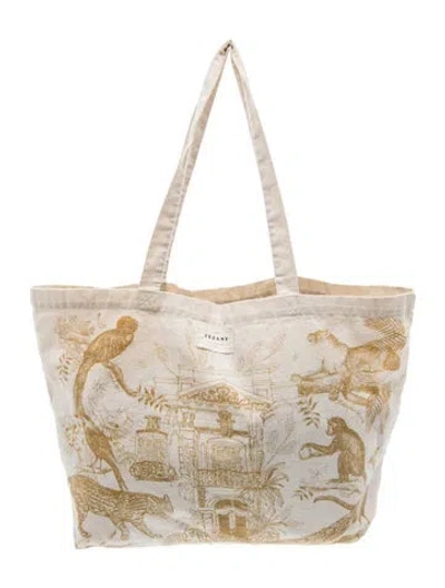 Pre-owned Sézane Canvas Tote In Neutral