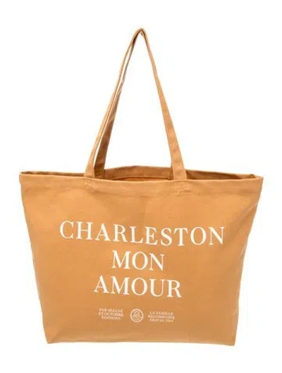Pre-owned Sézane Canvas Tote In Neutral
