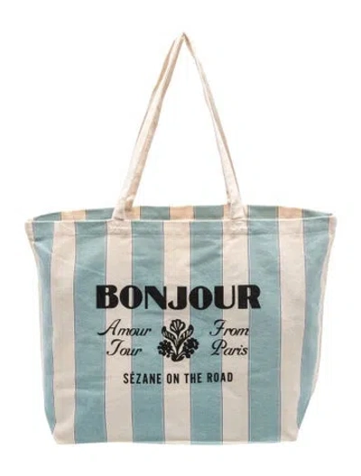 Pre-owned Sézane Canvas Tote In Neutral