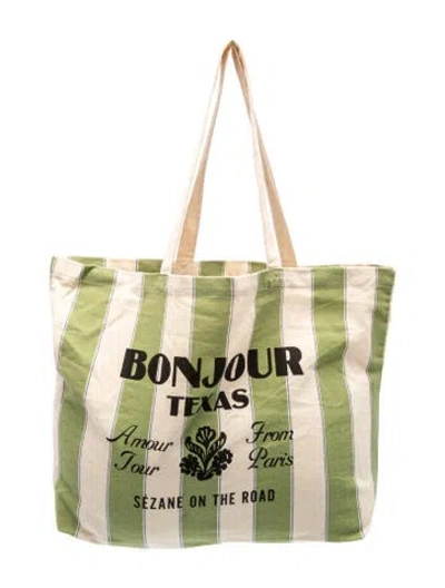 Pre-owned Sézane Canvas Tote In Neutral