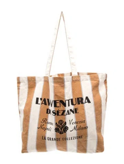 Pre-owned Sézane Canvas Tote In Neutral