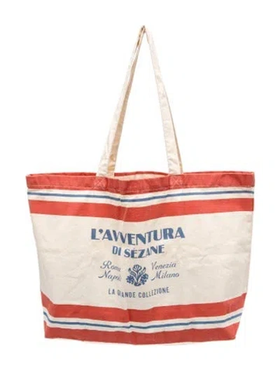 Pre-owned Sézane Canvas Tote In Neutral
