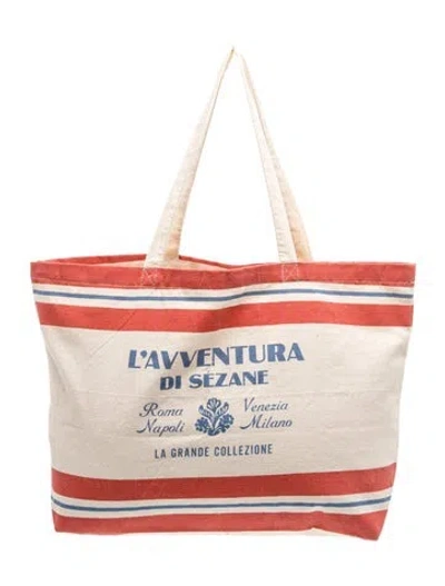 Pre-owned Sézane Canvas Tote In Neutral