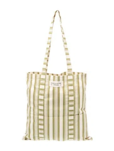 Pre-owned Sézane Canvas Tote In Neutral